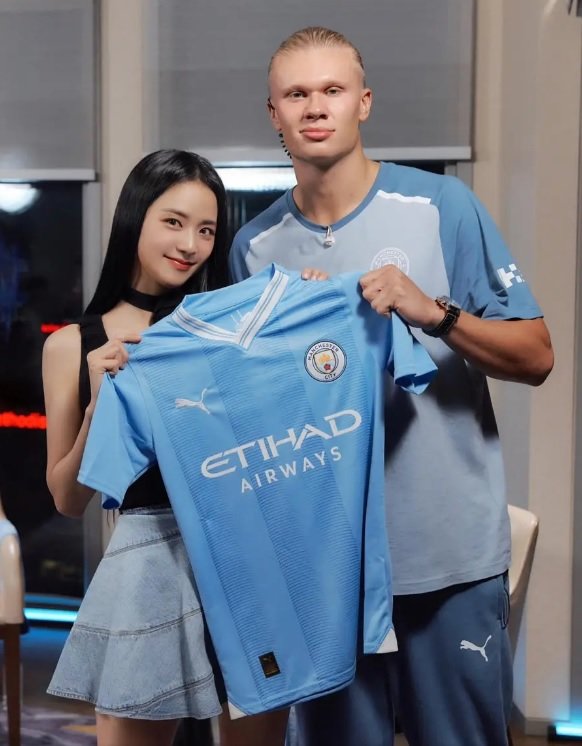 지수·엘링 홀란. 사진출처｜홀란 페이스북