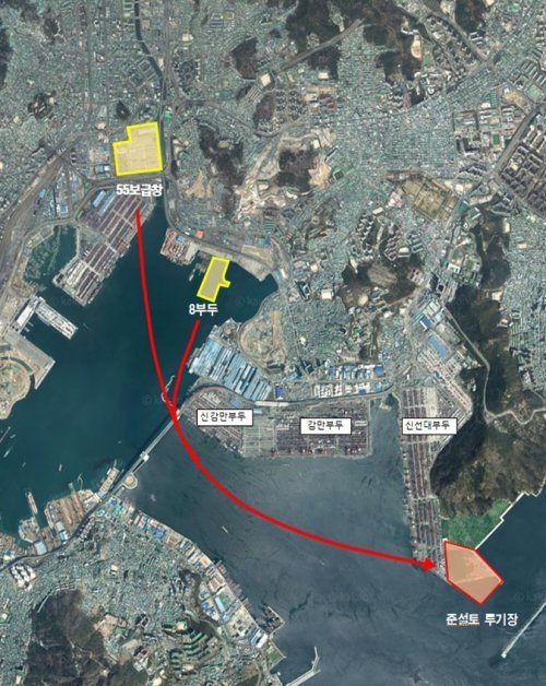 55보급창 및 8부두 이전 계획(안). 사진제공ㅣ부산시