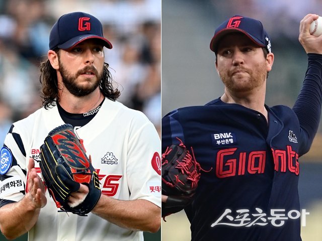 롯데 윌커슨(왼쪽)·반즈. 스포츠동아DB