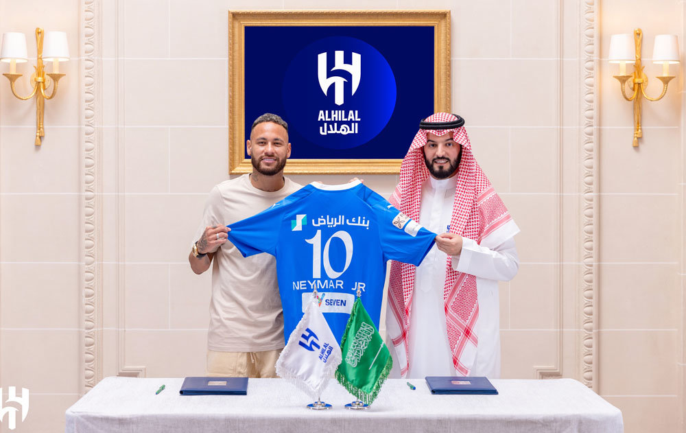 네이마르 알 힐랄 입단식.