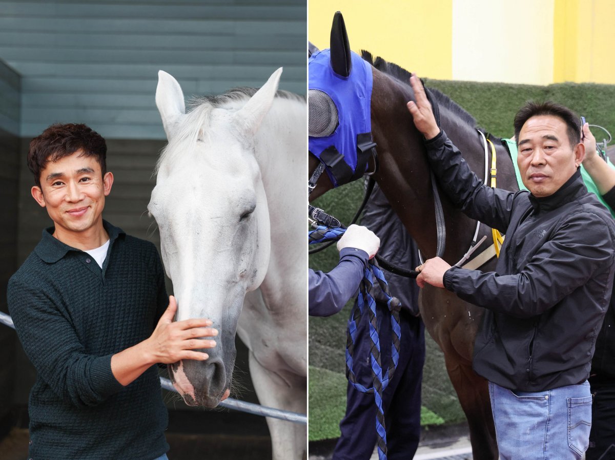 첫승을 올린 함완식 조교사(왼쪽)와 통산 300승의 기록을 세운 이관호 조교사