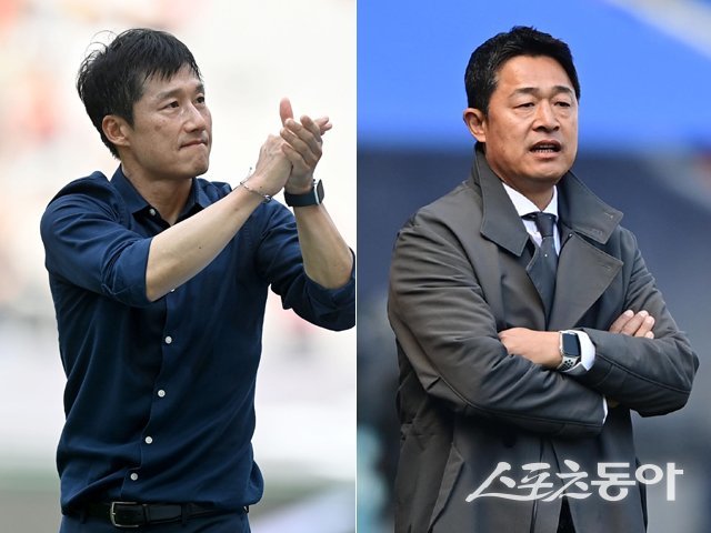 광주FC 이정효 감독(왼쪽), 대전하나 이민성 감독. 스포츠동아DB