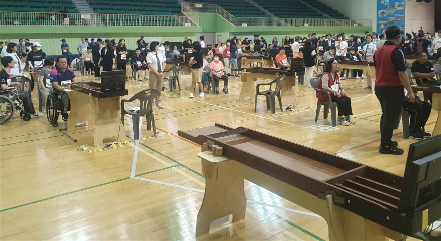 제104회 전국장애인체전에서 이색 종목으로 눈길을 끌고 있는 슐런. 사진제공ㅣ전남도