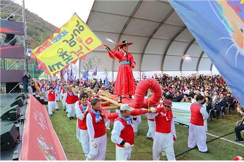 해남미남축제 읍면 맛 퍼레이드. 사진제공=해남군