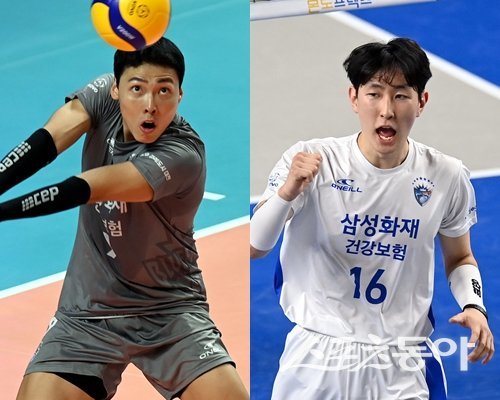 삼성화재 이상욱(왼쪽), 김준우. 스포츠동아DB