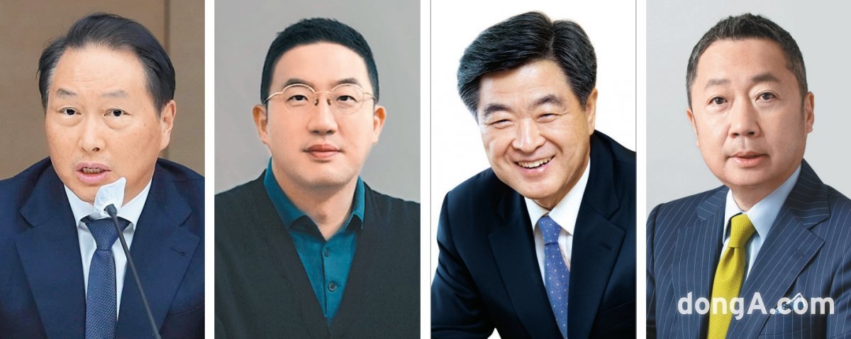 갑진년 새해를 맞아 재계 리더들이 2024년 비전을 담은 신년 메시지를 통해 새로운 도약을 다짐했다. (왼쪽부터) 최태원 SK 회장, 구광모 LG 회장, 권오갑 HD현대 회장, 박정원 두산 회장. 스포츠동아DB