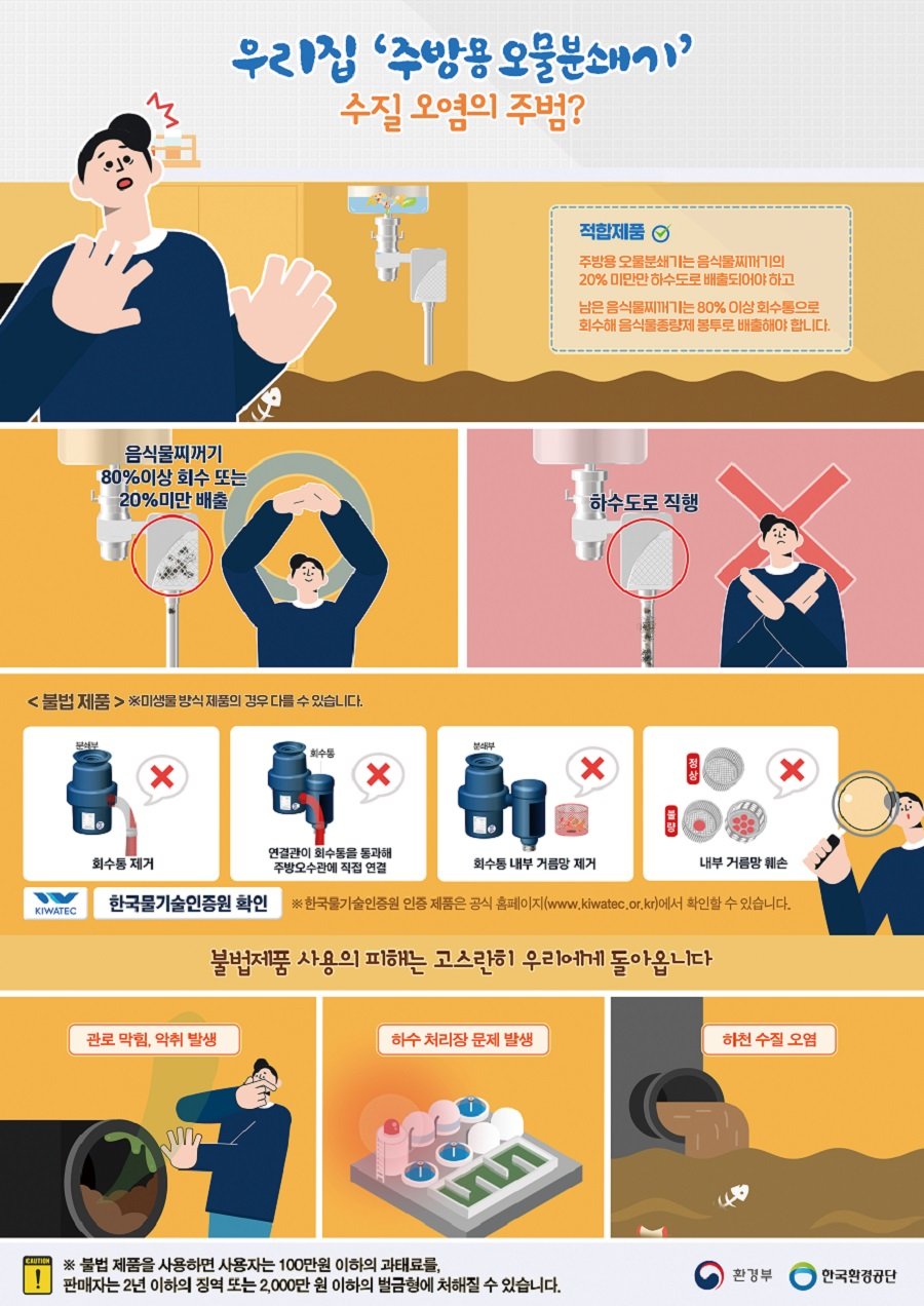 불법 주방용 오물분쇄기 제조·판매 사용 근절 포스터. 사진제공ㅣ세종시청