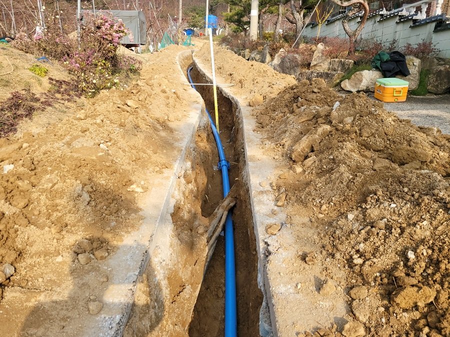 음성군 노후 상수관로 공사 모습. 사진제공ㅣ음성군청
