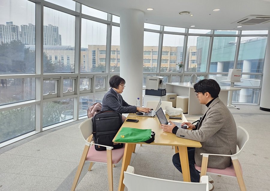 세종교육청 총론 안내 영상 제작 준비 현장 모습. 사진제공ㅣ세종교육청