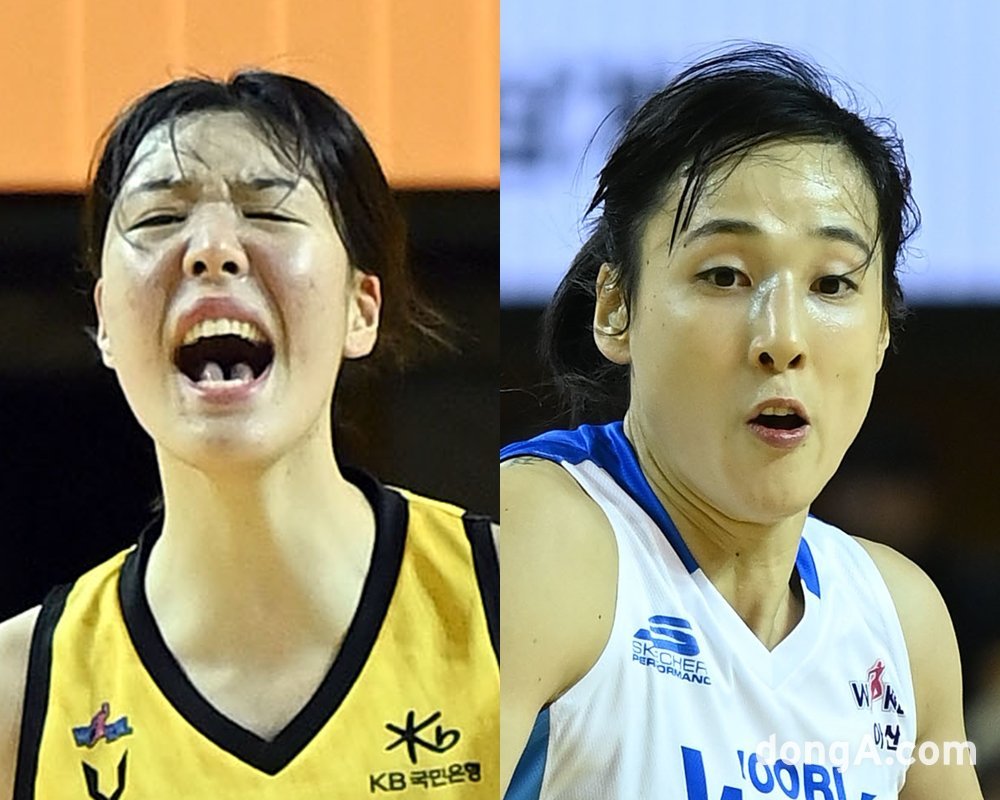 KB스타즈 박지수(왼쪽), 우리은행 김단비. 스포츠동아DB
