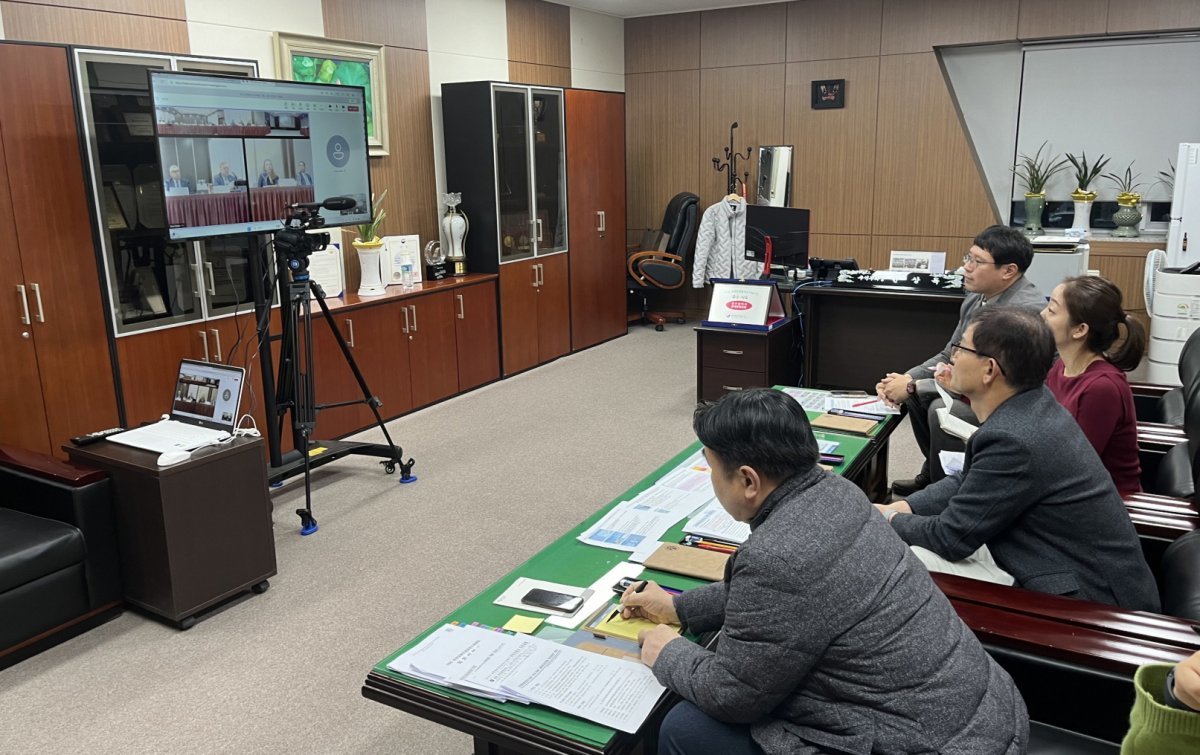 최근 세계양궁연맹 2025세계장애인양궁선수권대회 유치 도시 영상회의 모습. 사진제공ㅣ광주광역시