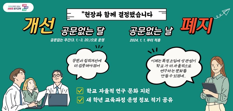 교육청 공문 없는 날 안내 포스터. 사진제공ㅣ경기도교육청