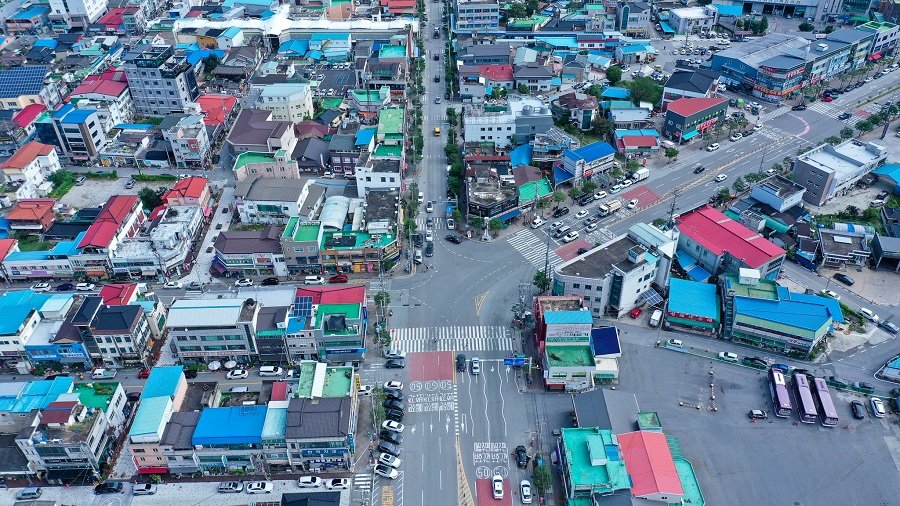 괴산군 시계탑사거리 전경. 사진제공ㅣ괴산군청