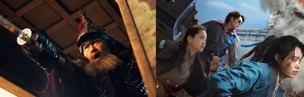 영화 ‘노량’(왼쪽)·영화 ‘외계인’. 사진제공｜롯데엔터테인먼트·CJ ENM
