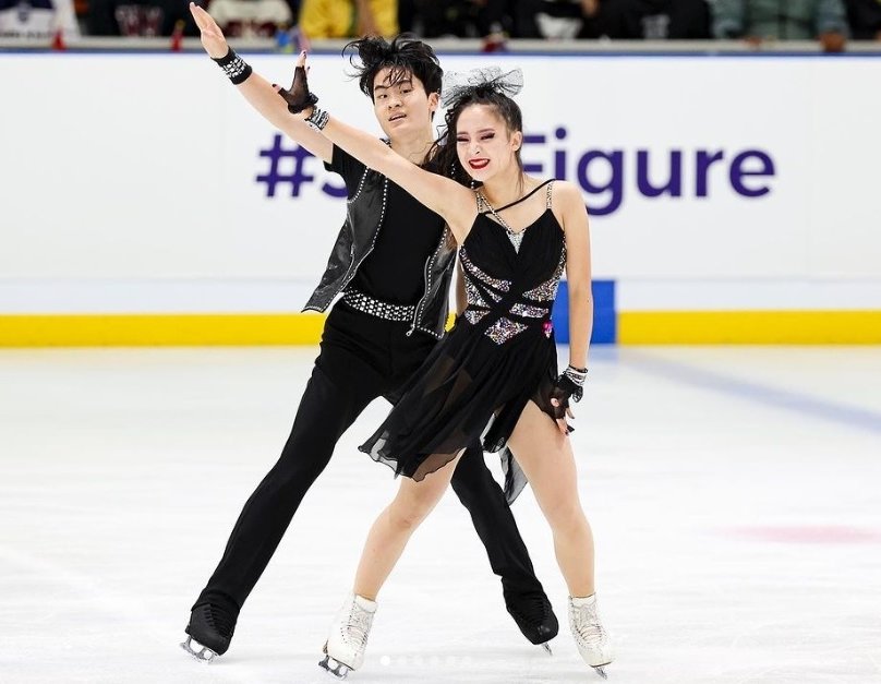 이나무(왼쪽), 김지니. 사진출처 | 국제빙상경기연맹 SNS