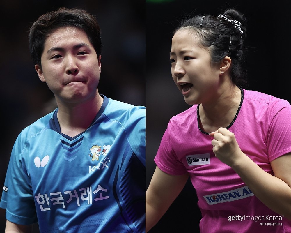 임종훈(왼쪽) 신유빈. 사진=게티이미지코리아