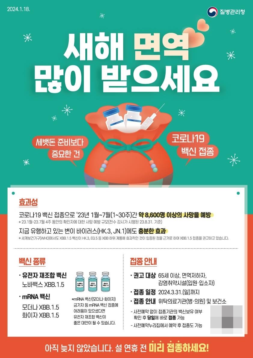 코로나19 백신 집중접종기간 안내 포스터. 사진제공ㅣ부산시