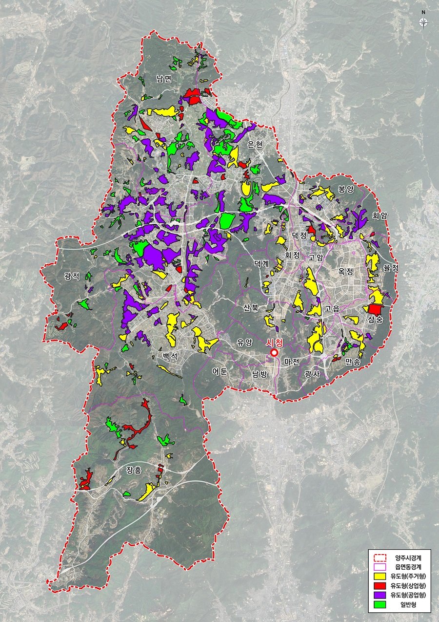 양주시 ‘성장관리계획 구역 지정·계획’ 고시 위치도. 사진제공ㅣ양주시청
