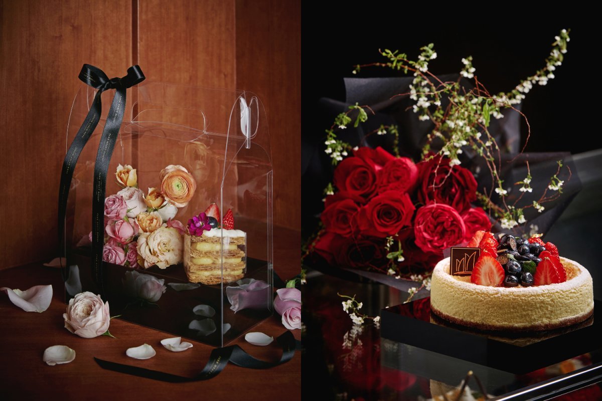 파크 하얏트 부산 파티세리의 두가지 ‘케이크·플라워 세트’. 사진제공ㅣ파크 하얏트 부산