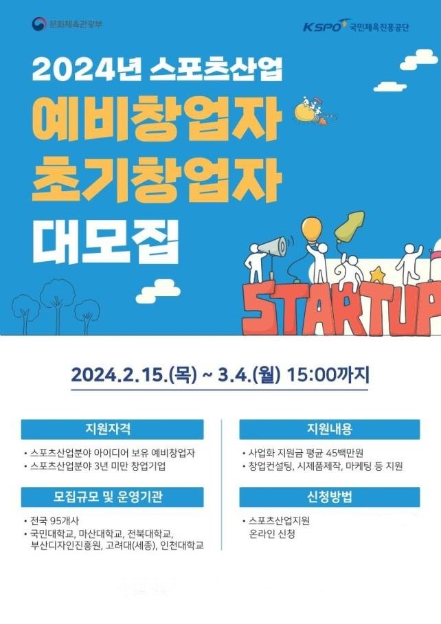 ‘2024년 스포츠산업 예비·초기창업지원센터’ 포스터. 사진제공ㅣ부산디자인진흥원