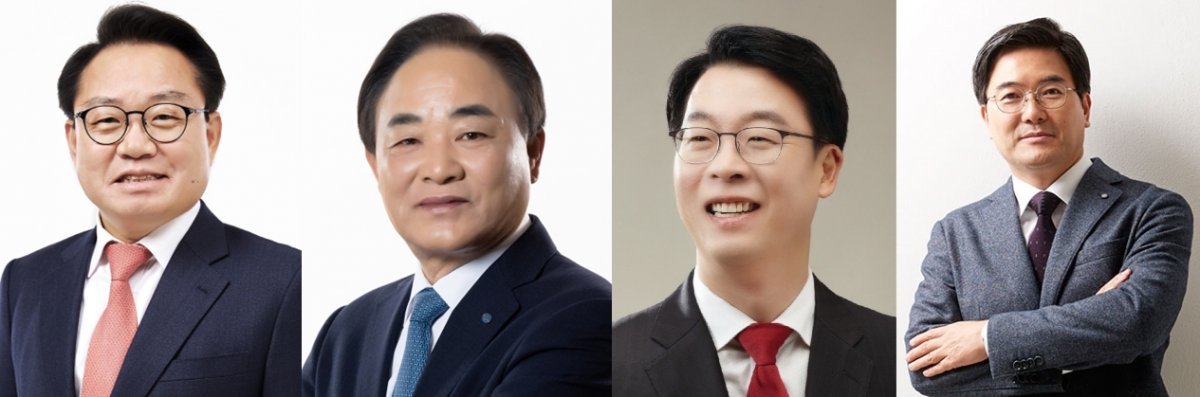 4·10 총선 국민의힘 부산 서·동구 예비후보. (왼쪽부터) 안병길 국회의원, 임준택 전 수협중앙회 회장, 곽규택 변호사, 이영풍 전 KBS 기자.