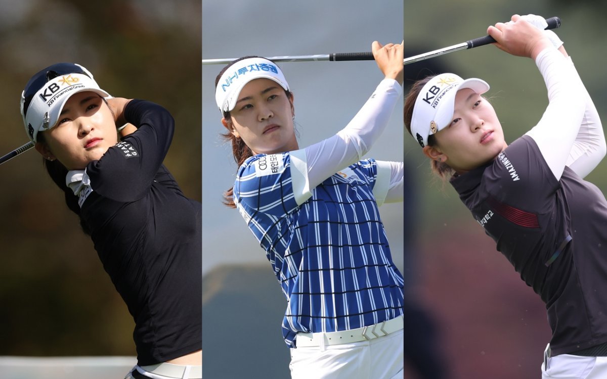 이예원, 박민지, 방신실(왼쪽부터). 사진제공 | KLPGA