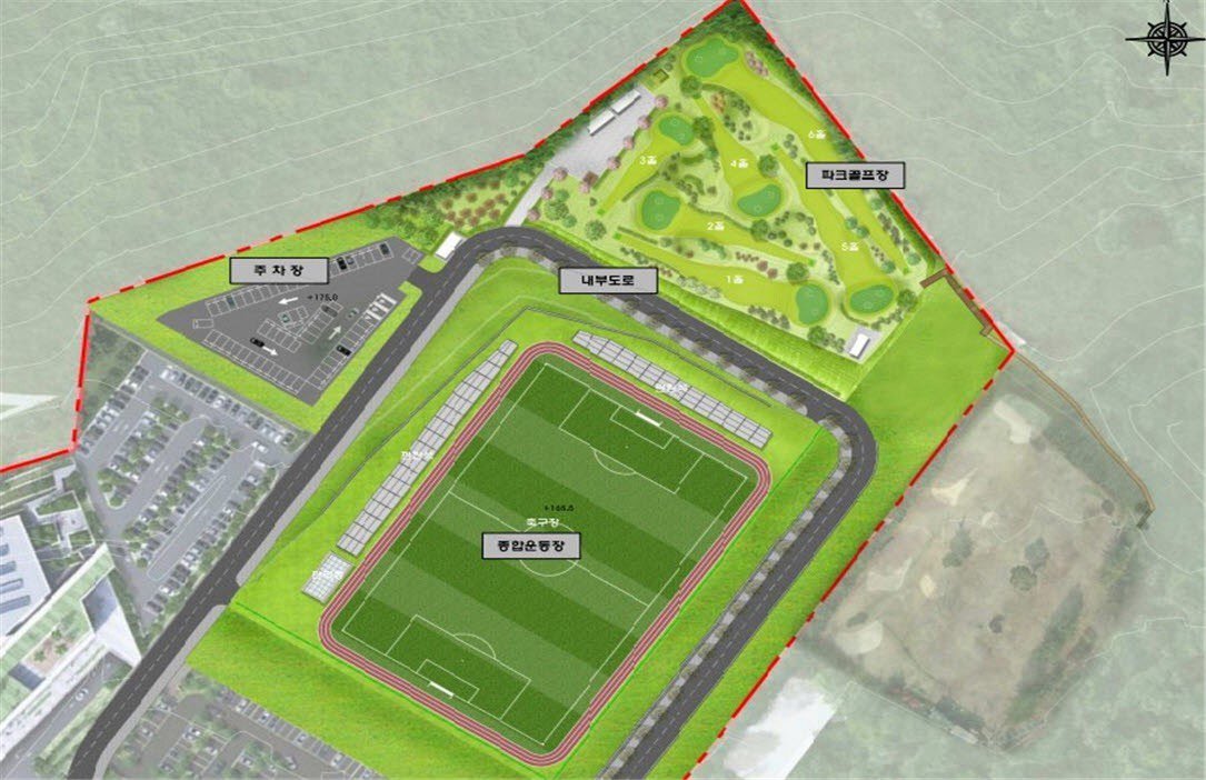 부산 기장군 ‘정관스포츠힐링파크’ 조감도. 사진제공ㅣ부산 기장군
