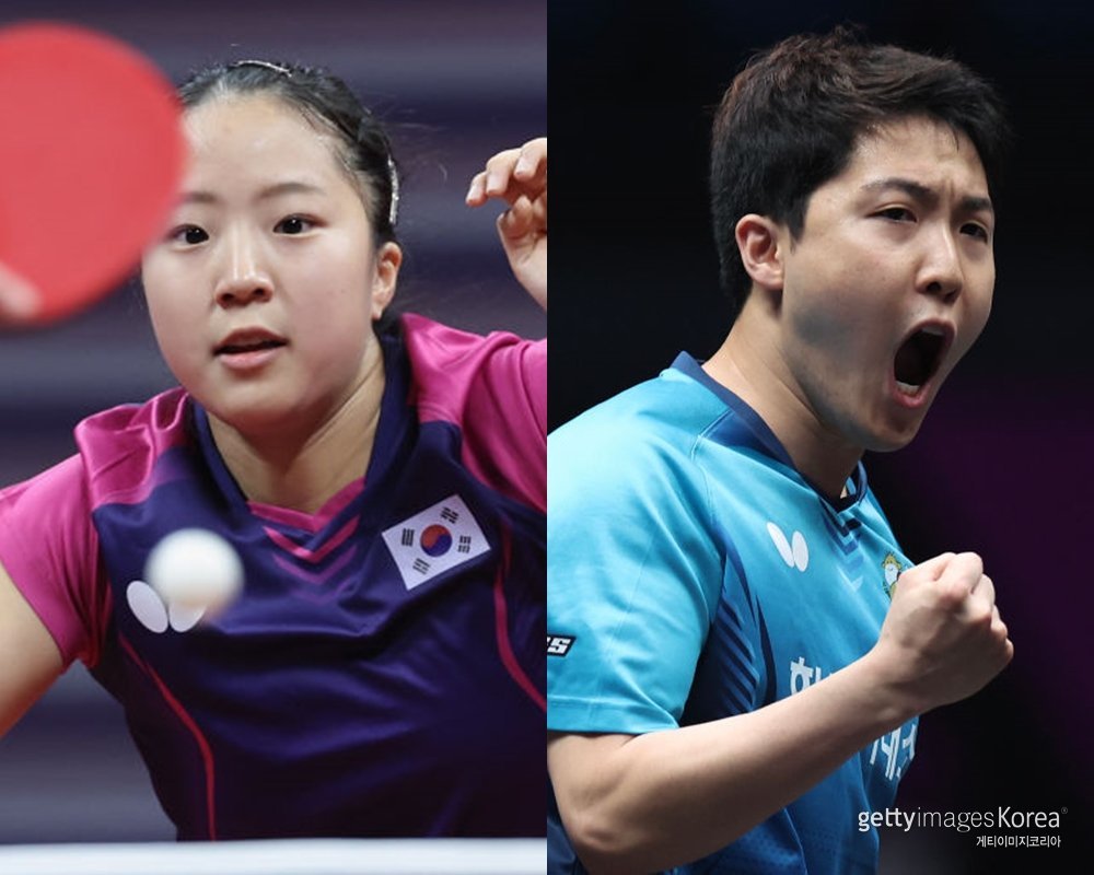 신유빈(왼쪽), 임종훈. 사진=게티이미지코리아