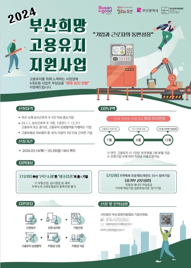 ‘부산 희망 고용유지 지원사업’ 홍보 포스터. 사진제공ㅣ부산시