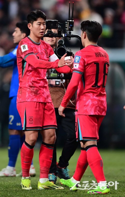 손흥민(왼쪽)·이강인. 스포츠동아DB