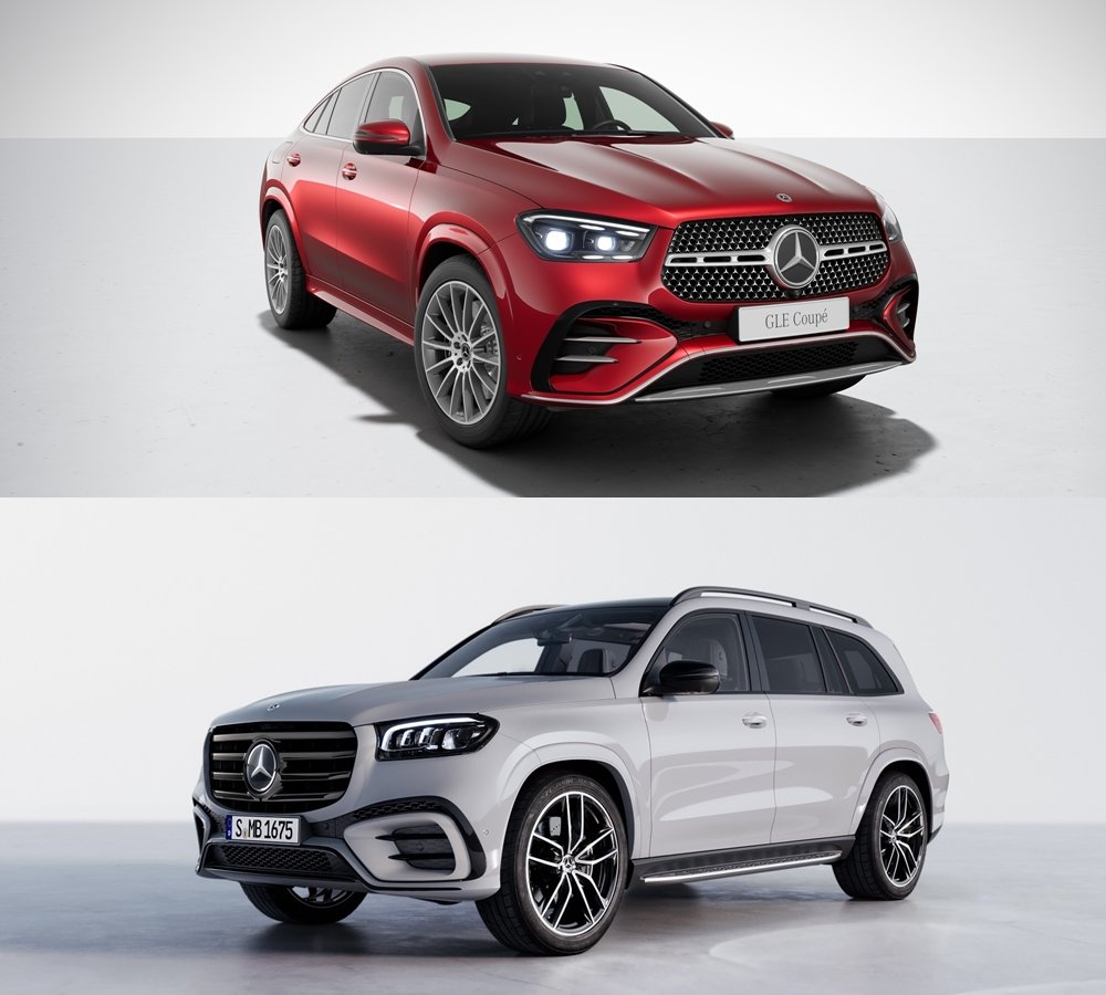 고급스러운 외장 및 실내 디자인, 강력한 퍼포먼스, 실용성을 갖춘 베스트셀링 모델인 메르세데스-벤츠 GLE 쿠페(위)와 다채로운 첨단 사양을 통해 퍼스트 클래스의 안락함과 여유를 만끽할 수 있는 더 뉴 메르세데스-벤츠 GLS. 사진제공|메르세데스-벤츠 코리아
