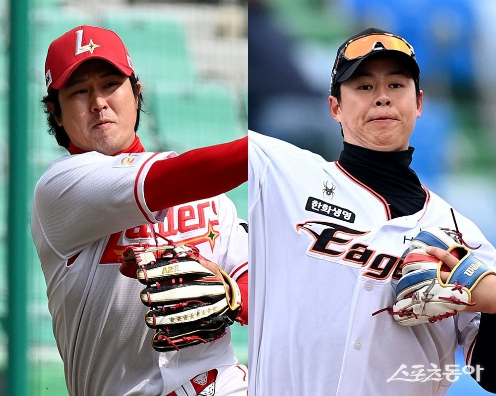 SSG 최정(왼쪽)·한화 노시환. 스포츠동아DB