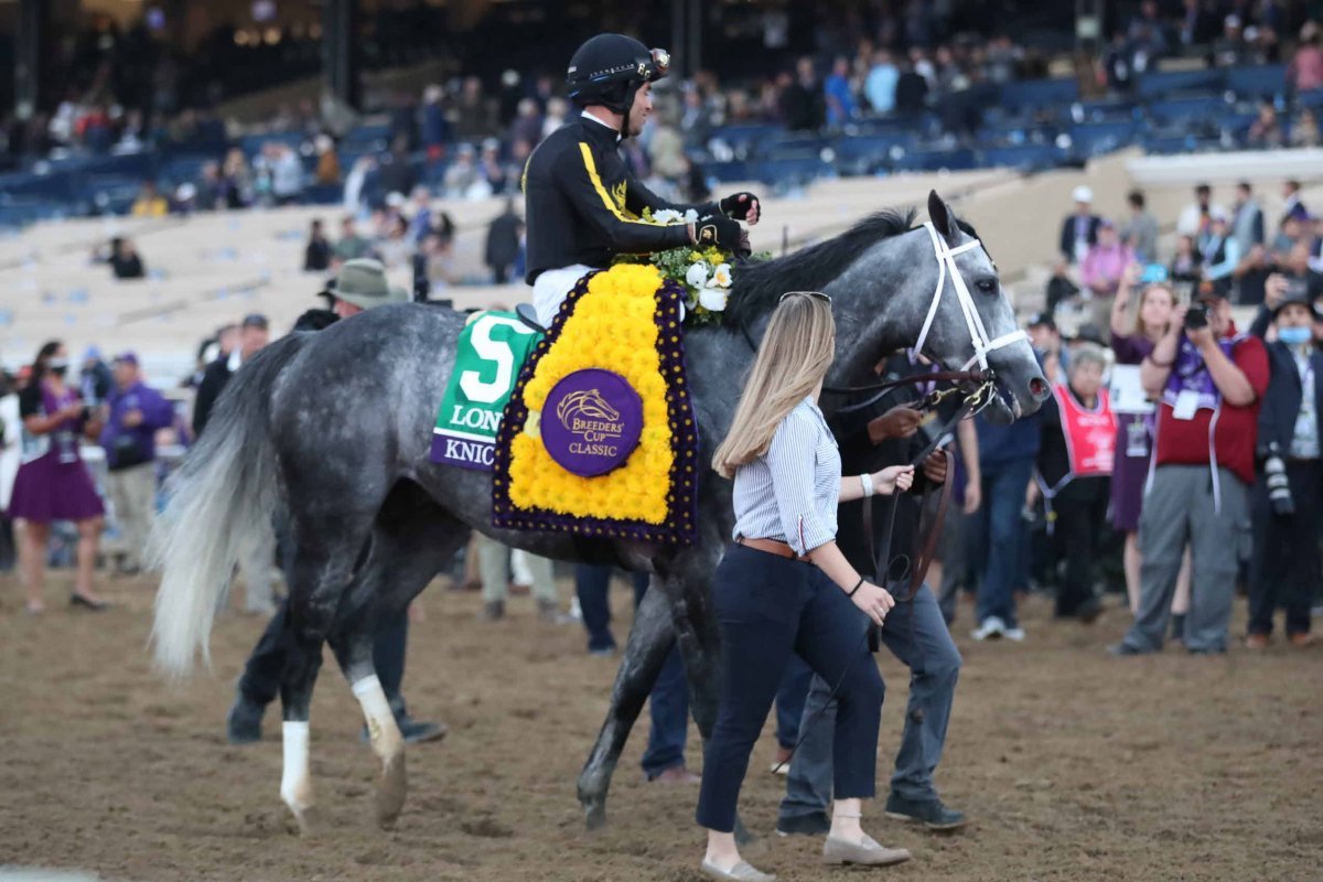 미국 브리더스컵 클래식에서 우승한 마사회 닉스고의 시상식.  2021년 북미 연도 대표 경주마이자 세계 경주마 랭킹 1위에 올랐던 마사회의 닉스고는 이  케이닉스 기술을 통해 발굴한 대표적인 경주마다. 2022년 미국서 씨수말로 데뷔하여 2년 만에 약 50억 원의 교배료를 벌어들이며 씨수말로서 세계 경주마 교배시장에서 입지를 다지고 있다. 사진제공｜한국마사회