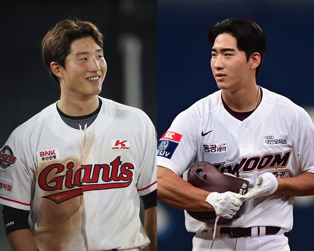 롯데 이주찬(왼쪽), 키움 이주형. 사진 | 롯데 자이언츠, 스포츠동아