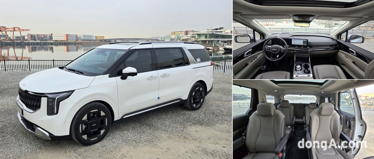 카니발 3.5 가솔린 9인승 모델은 대가족의 장거리 여행을 가능하게 해주는 대체 불가능한 RV 차종으로 사랑받고 있다. 카니발
3.5 가솔린 9인승 모델 인테리어와 2, 3, 4열 공간. 원성열 기자 sereno@donga.com