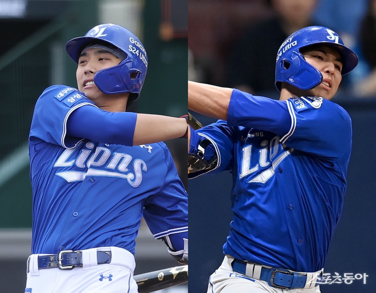 삼성 이재현(왼쪽)·김영웅. 스포츠동아DB