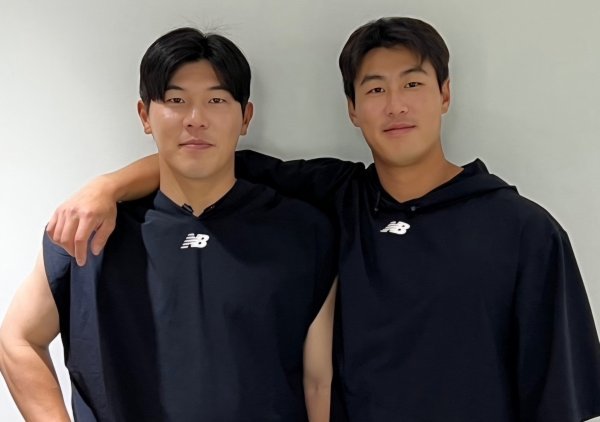 KT 퓨처스팀 한차현(왼쪽)·김건형. 사진제공 | KT 위즈