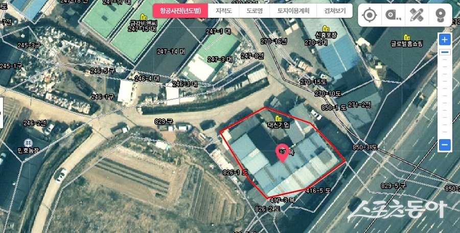 시흥시 방산동 417번지 일대 불법 모습. 사진제공｜경기도