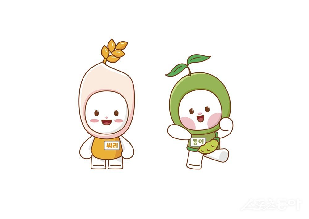 김제시 캐릭터 싸리와 콩이. 사진제공=김제시