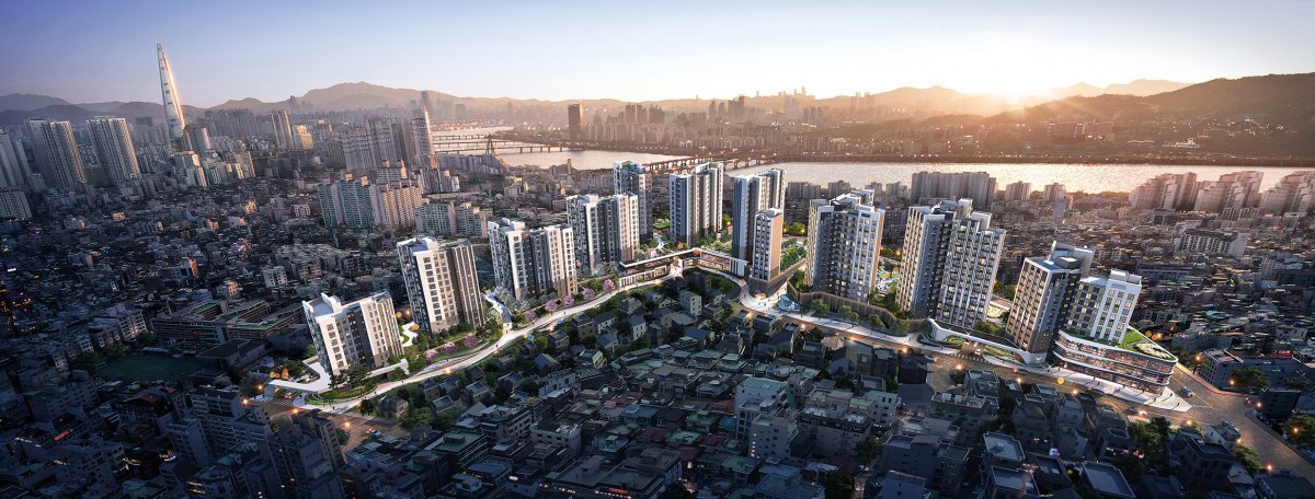 천호우성아파트 재건축정비사업 조감도. 사진제공 | 롯데건설