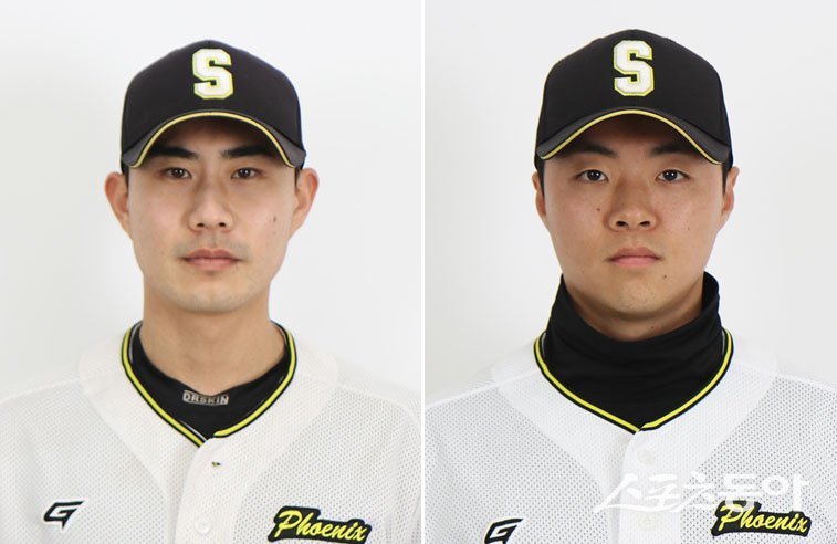 7월 상무에서 제대하는 선수들이 KBO리그로 돌아온다. 심우준(왼쪽), 김윤수는 각각 소속팀 KT 위즈와 삼성 라이온즈로 복귀한다. 사진제공|KBO