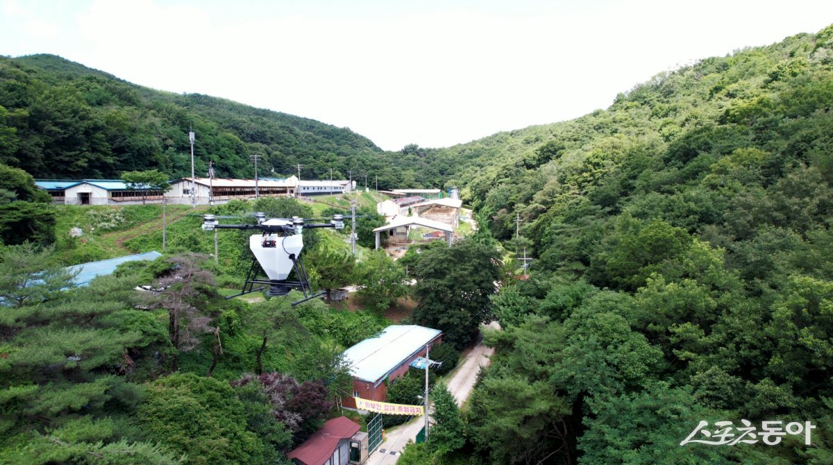의성군은 산간에 위치한 양돈농가 주변으로 야생멧돼지 기피제를 살포할 예정이다./사진=의성군