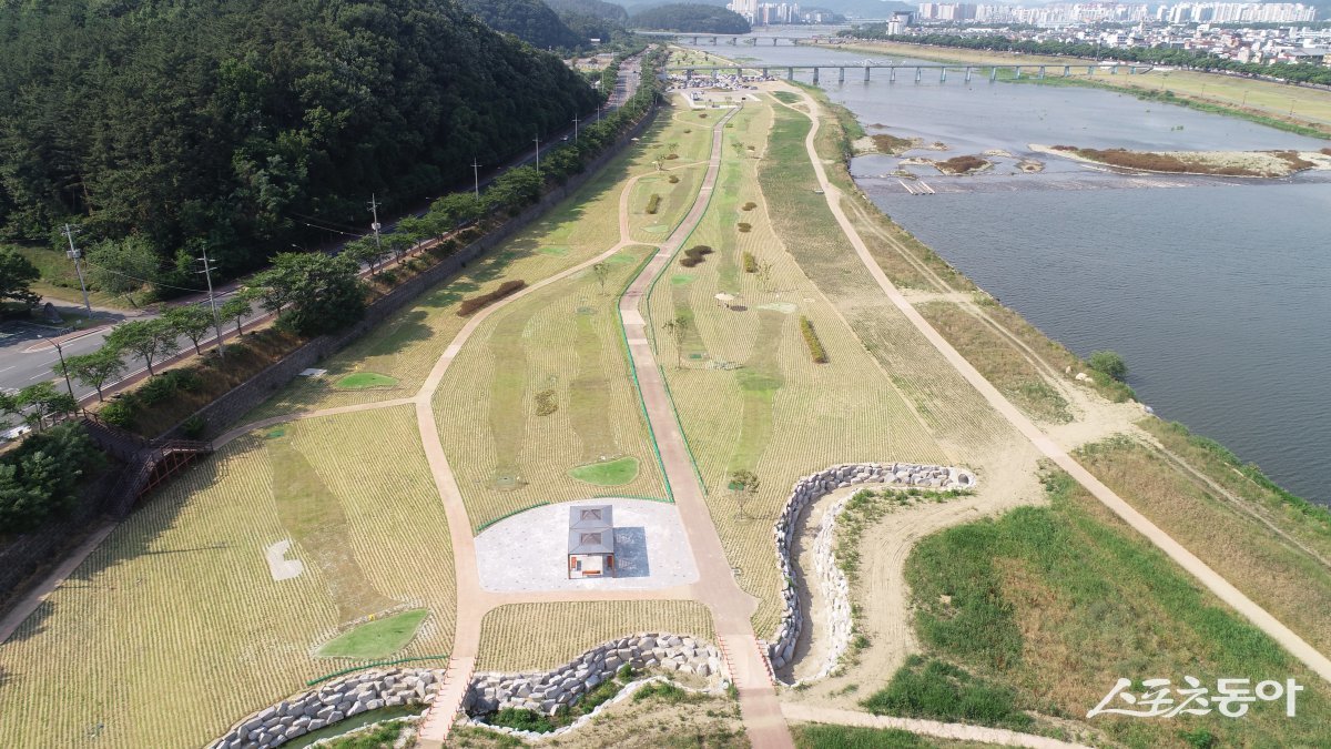경주시 석장동 서천둔치 파크골프장 전경./사진=경주시