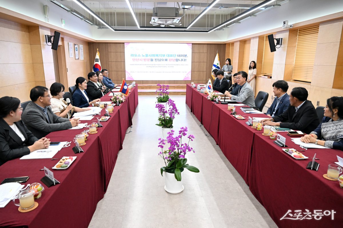 이민근 안산시장, 라오스 노동사회복지부 대표단 영접/안산시 제공