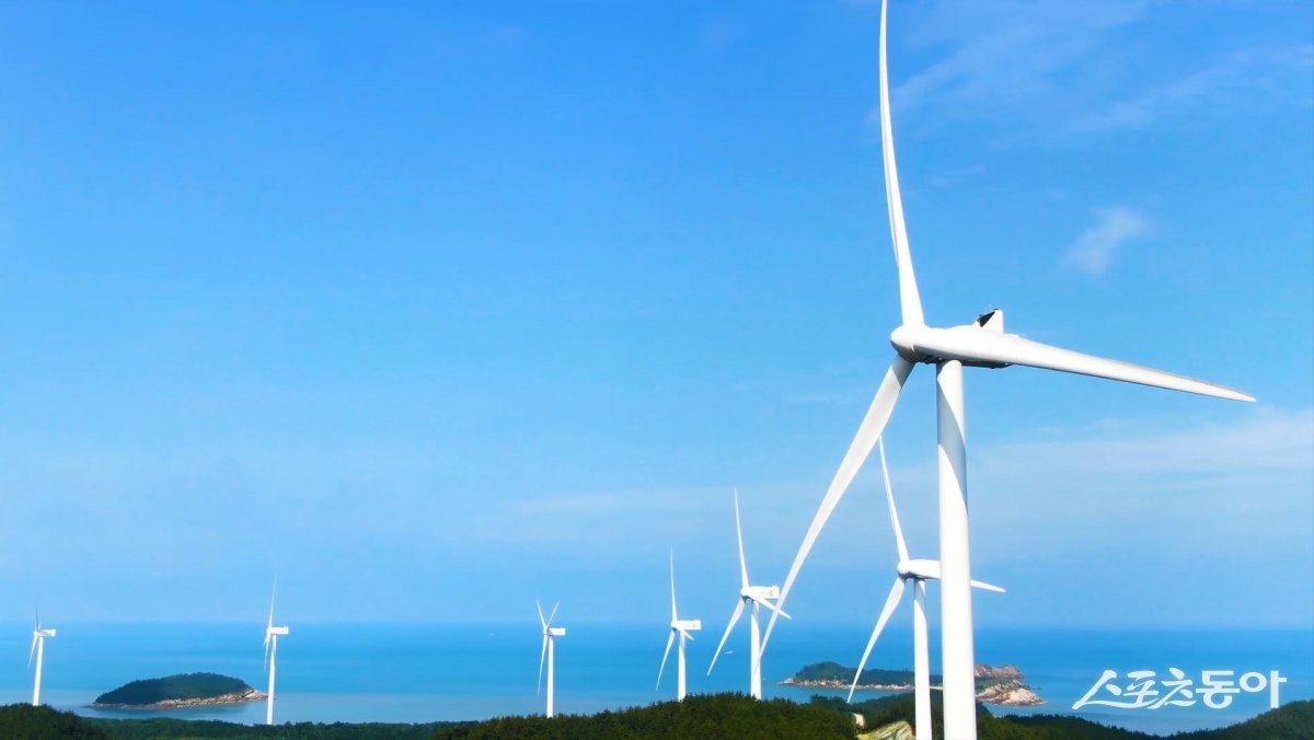 임자도 풍력단지 전경. 사진제공=전남도