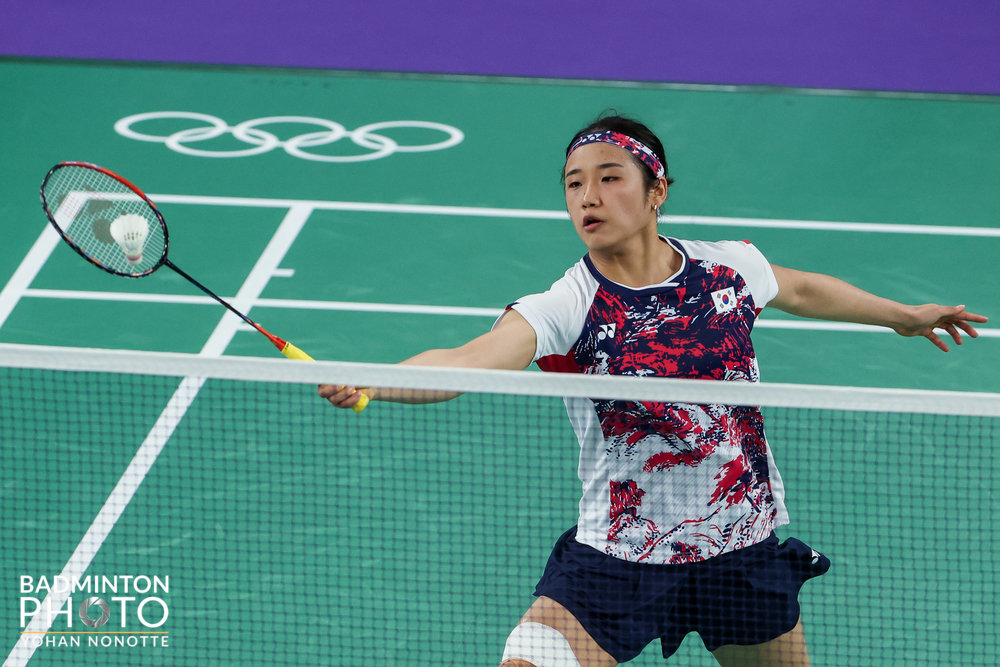 안세영은 5일(한국시간) 포르트라샤펠아레나에서 벌어진 2024파리올림픽 여자단식 결승에서 허빙자오를 게임스코어 2-0으로 꺾고 우승했다. 사진출처｜대한배드민턴협회