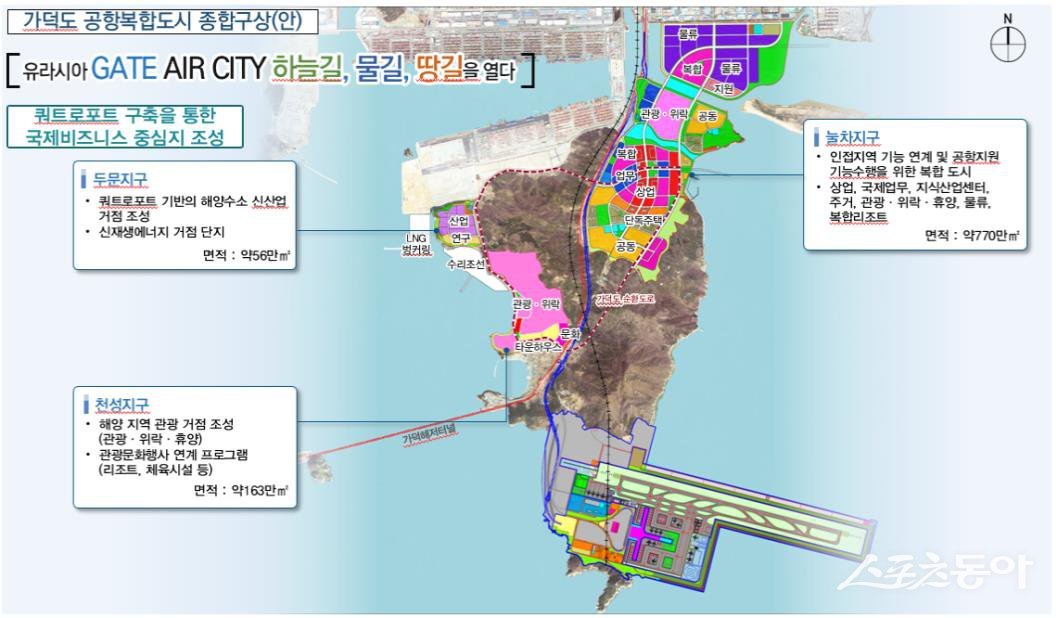 가덕도 공항복합도시 개발계획안. (사진제공=부산시)