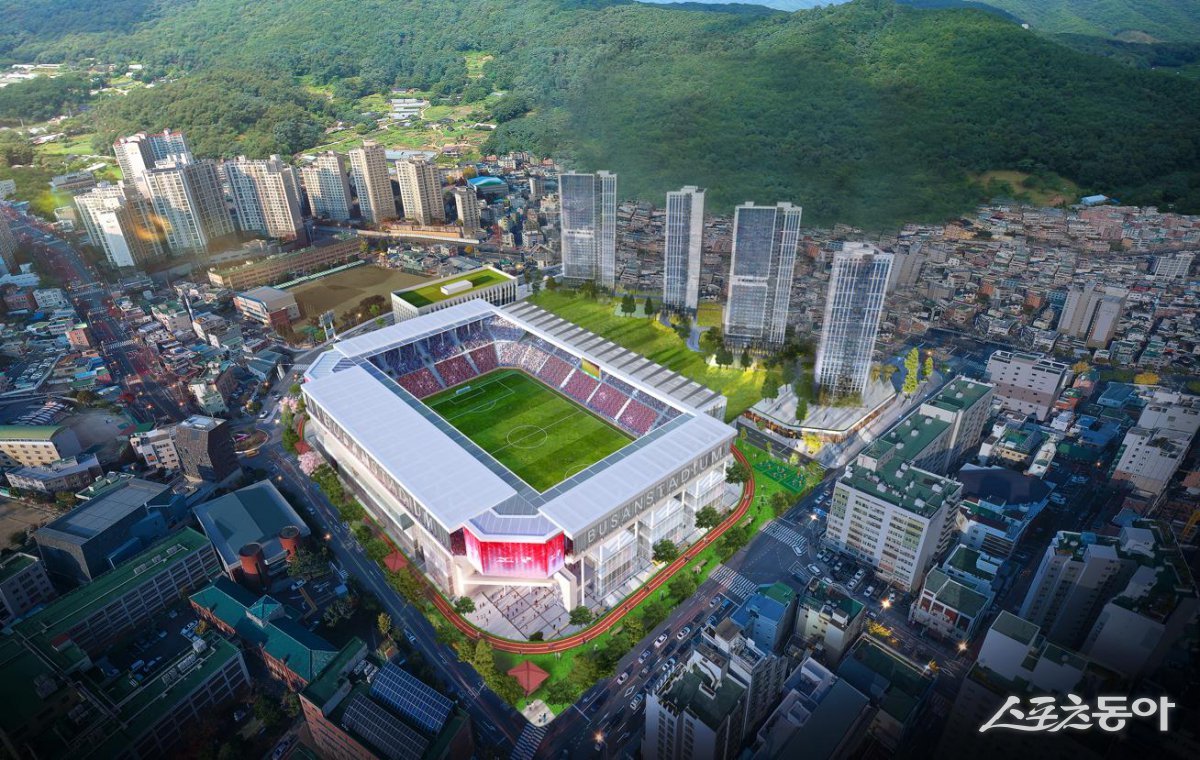 부산 서구 구덕운동장 재개발 축구전용구장 조감도. (사진제공=부산시)