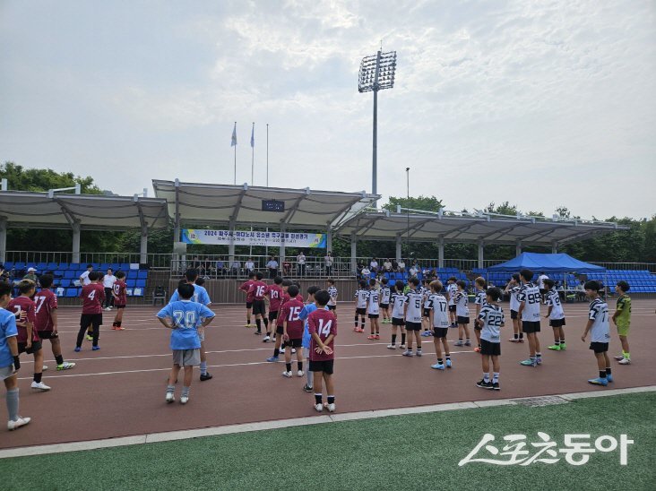 파주-하다노 유소년 축구 교류 경기 모습.  사진제공ㅣ파주시