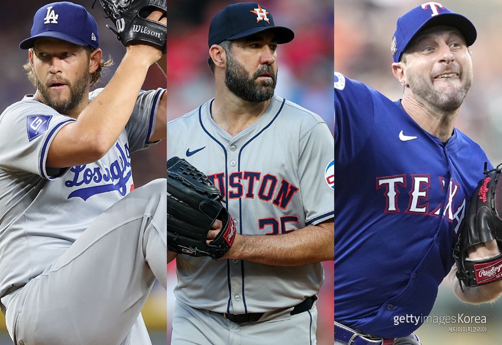 클레이튼 커쇼-저스틴 벌랜더-맥스 슈어저. 사진=게티이미지코리아